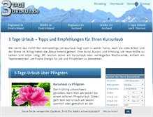 Tablet Screenshot of 3-tage-urlaub.de